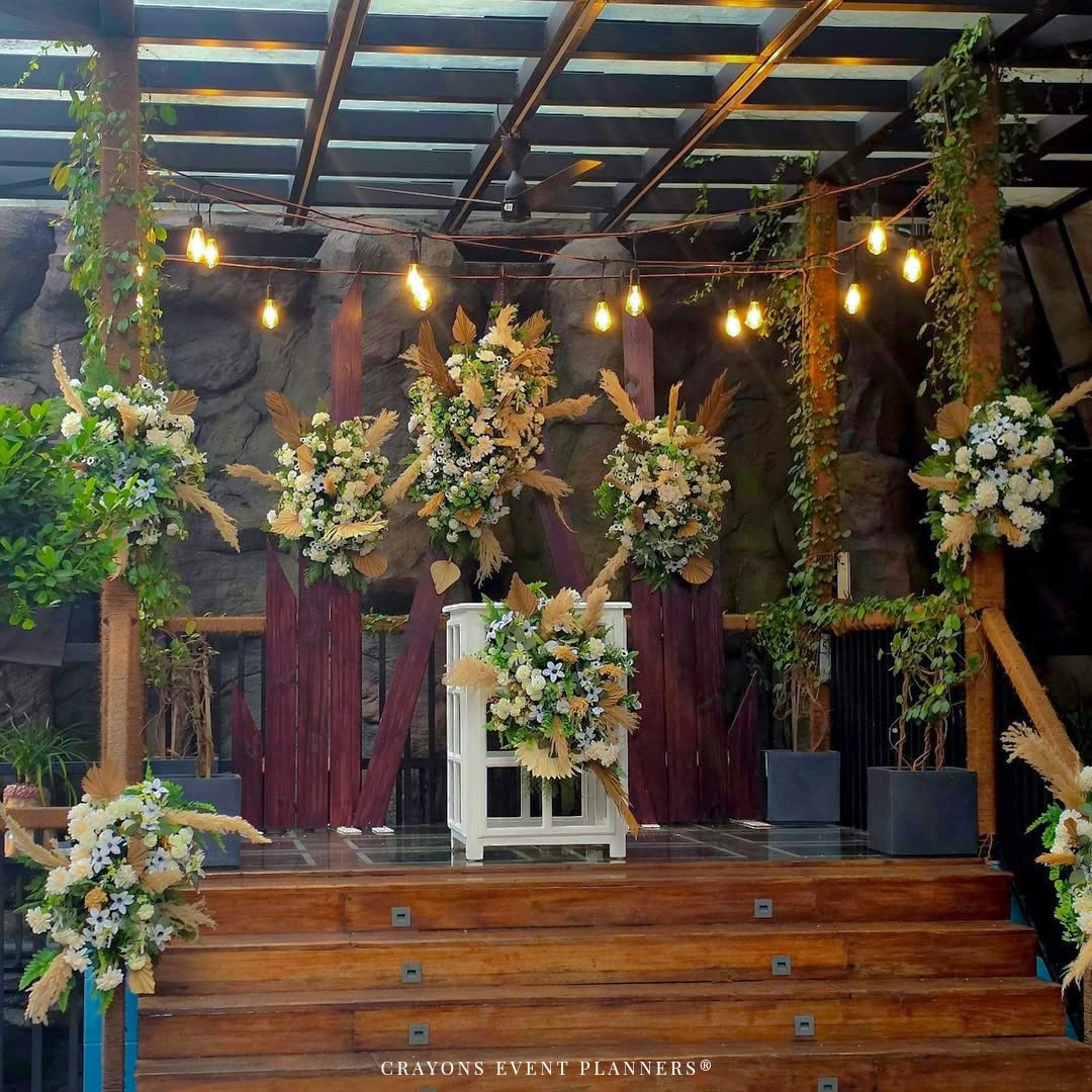 Event welcome display with photographs